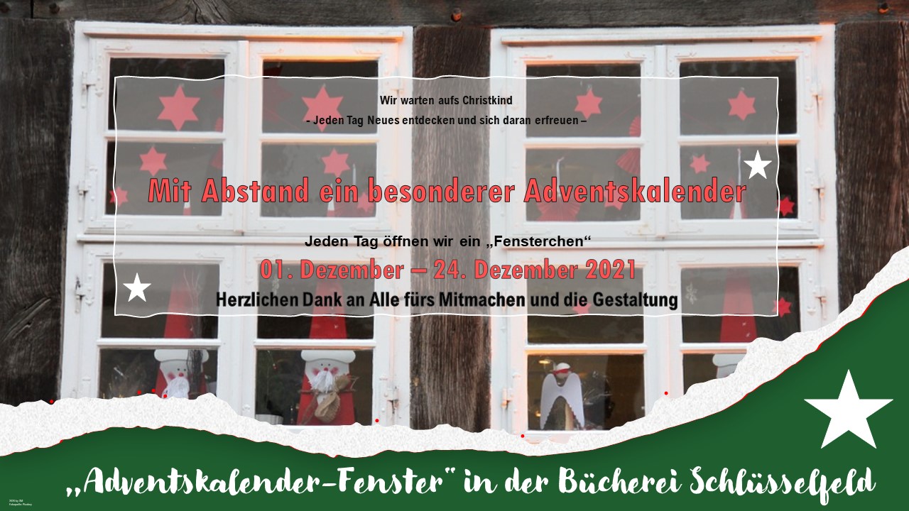 Adventsfenster Bücherei