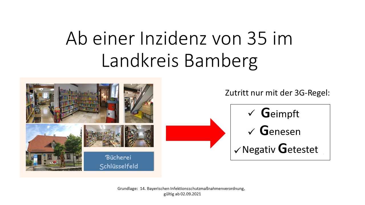 Corona Schutzmaßnahmen Bücherei Schlüsselfeld