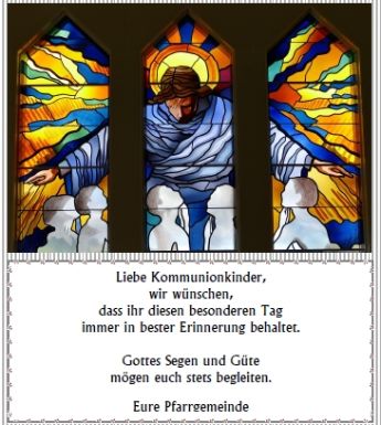 Erstkommunion Gruß