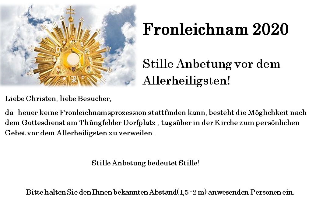 Fronleichnam 2020