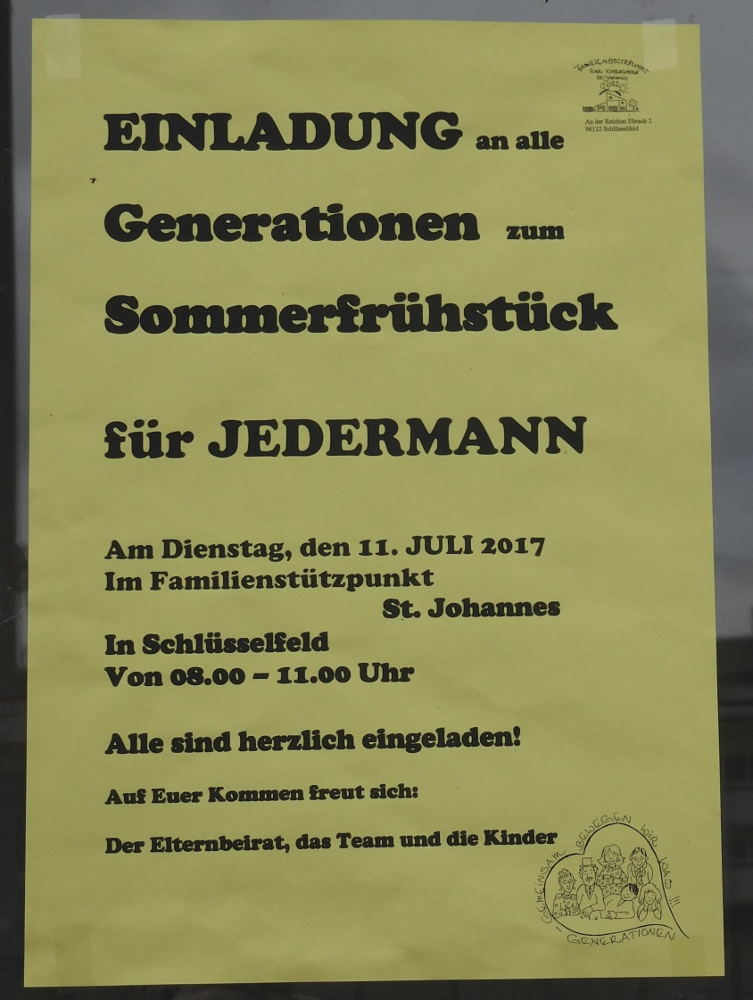 Frühstück für Jedermann Einladung