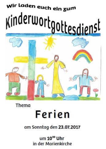 Kinderwortgottesdienst 20170723