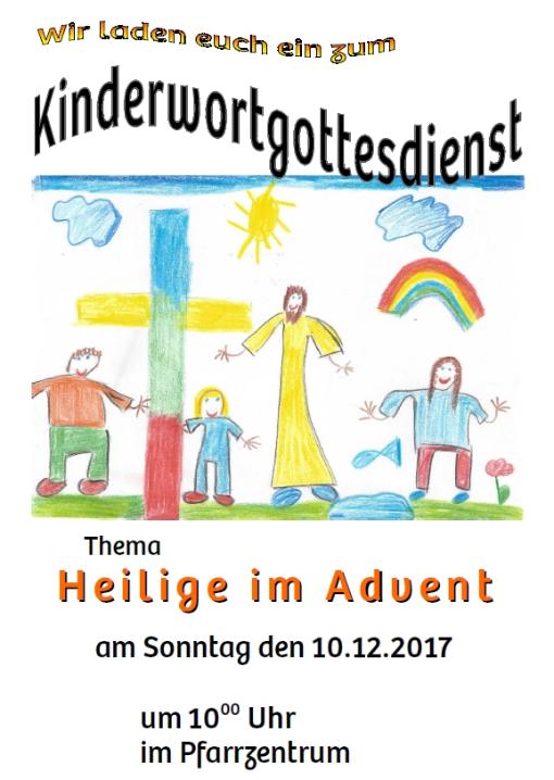 Kinderwortgottesdienst Dezember 2017