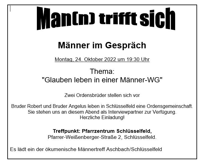 Man(n) trifft sich