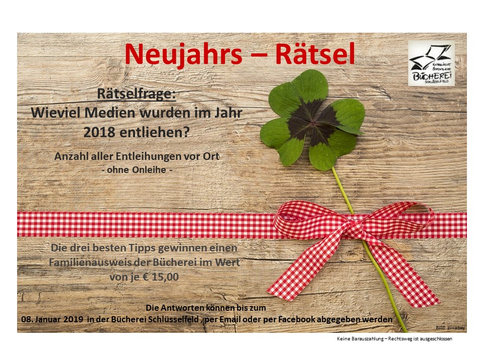 Neujahrsrätsel der Bücherei