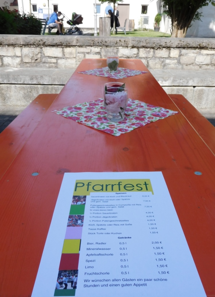 Pfarrfest 2017 Speisekarte