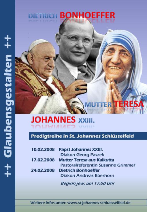 Plakat Predigtreihe 'Glaubensgestalten'