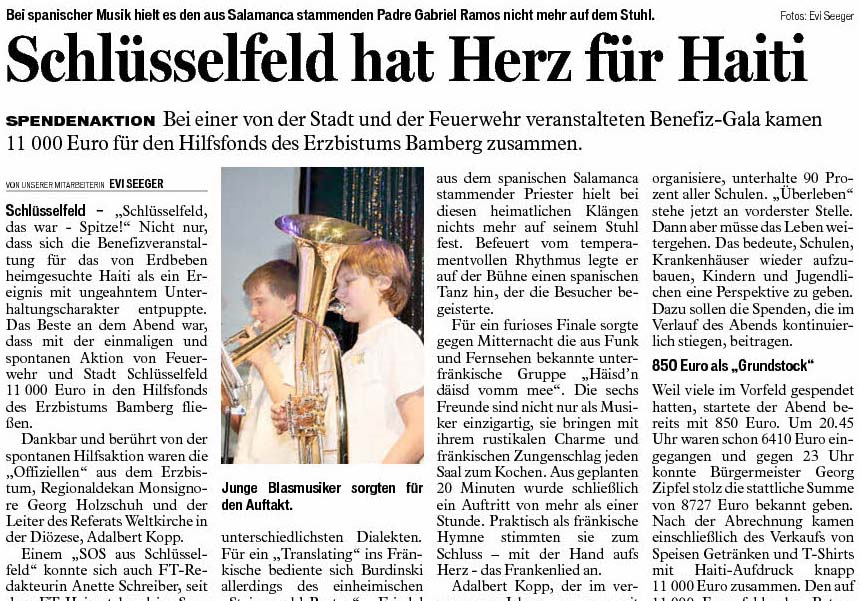 Pressebericht Benefizkonzert