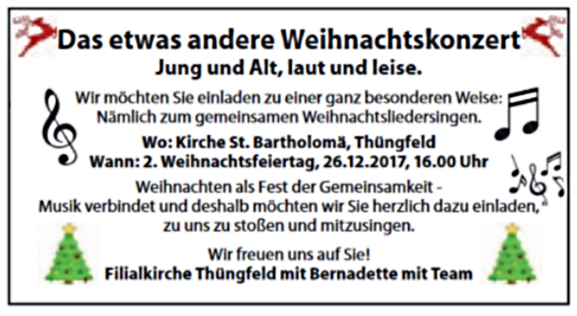 das etwas andere Weihnachtskonzert 2017