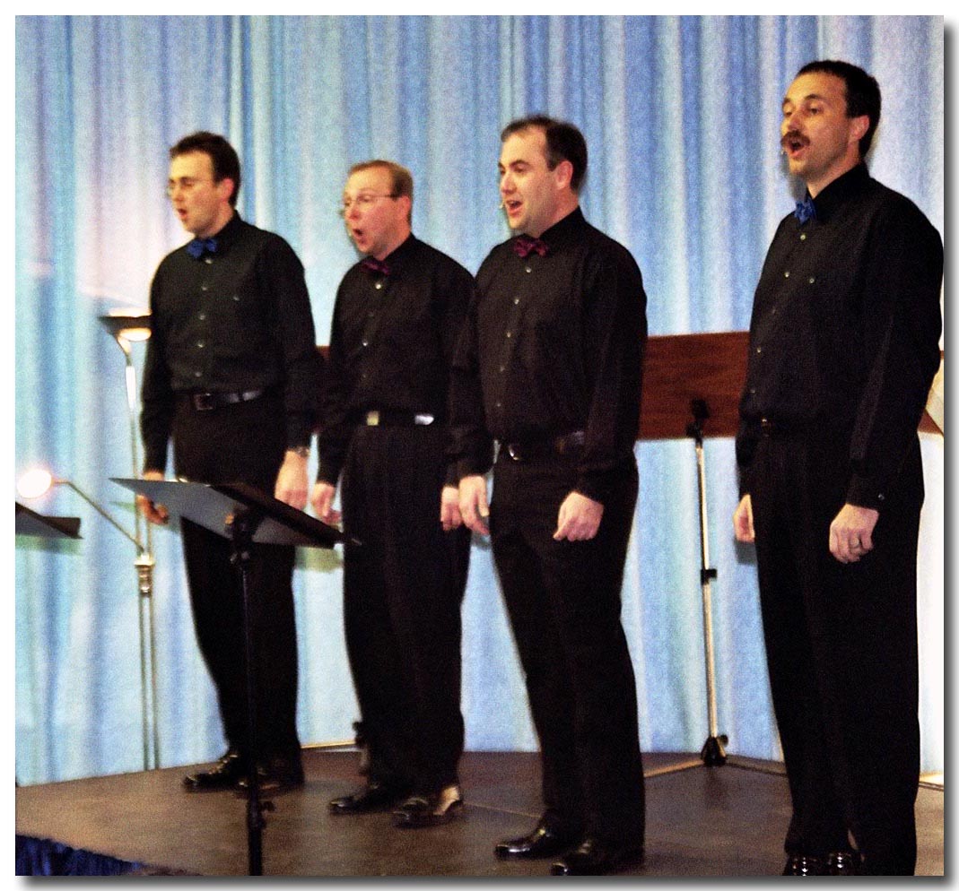 von links nach rechts: Walter Pröls, Georg Paszek, Thomas Messingschlager und Karl Pröls Magic Harmonists